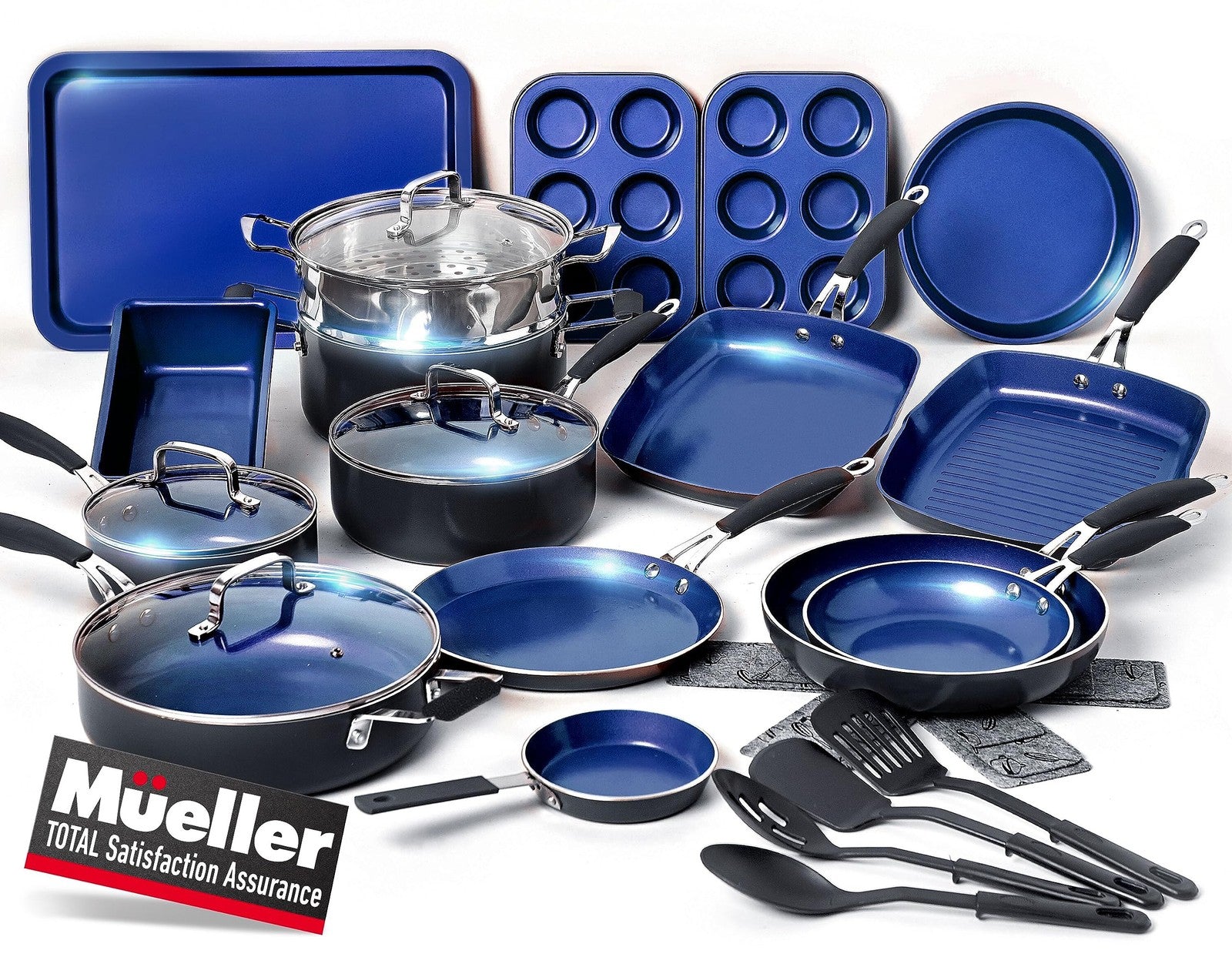24pc Nonstick Cookware Set – UltraClad Induction Pots & Pans